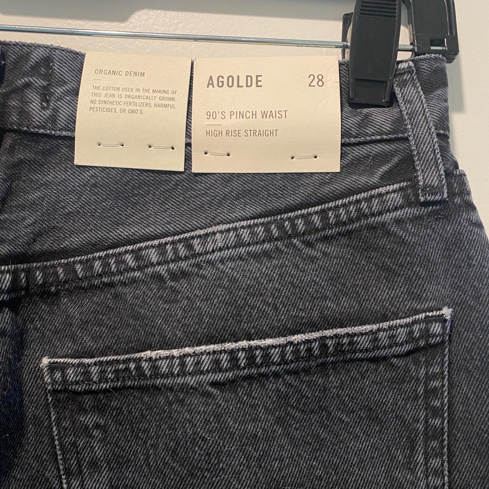 NWT AGOLDE 90’s Pinch Waist Jeans Black Wash